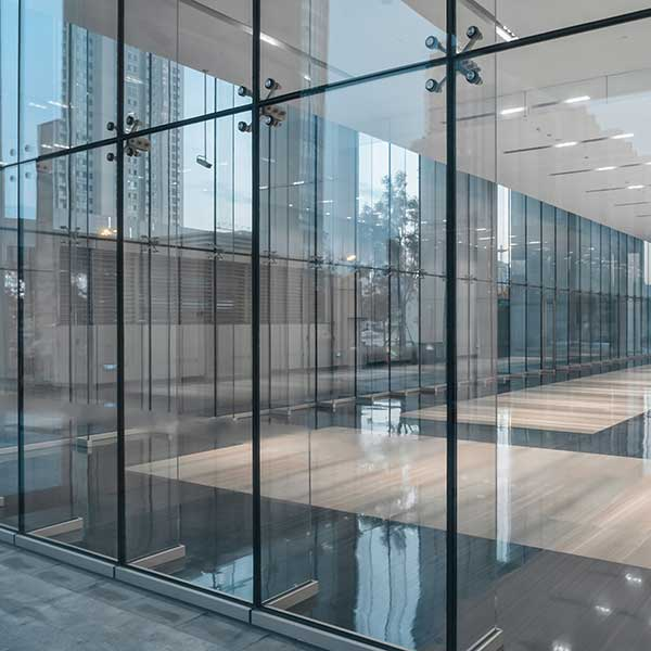Commercial storefront glass